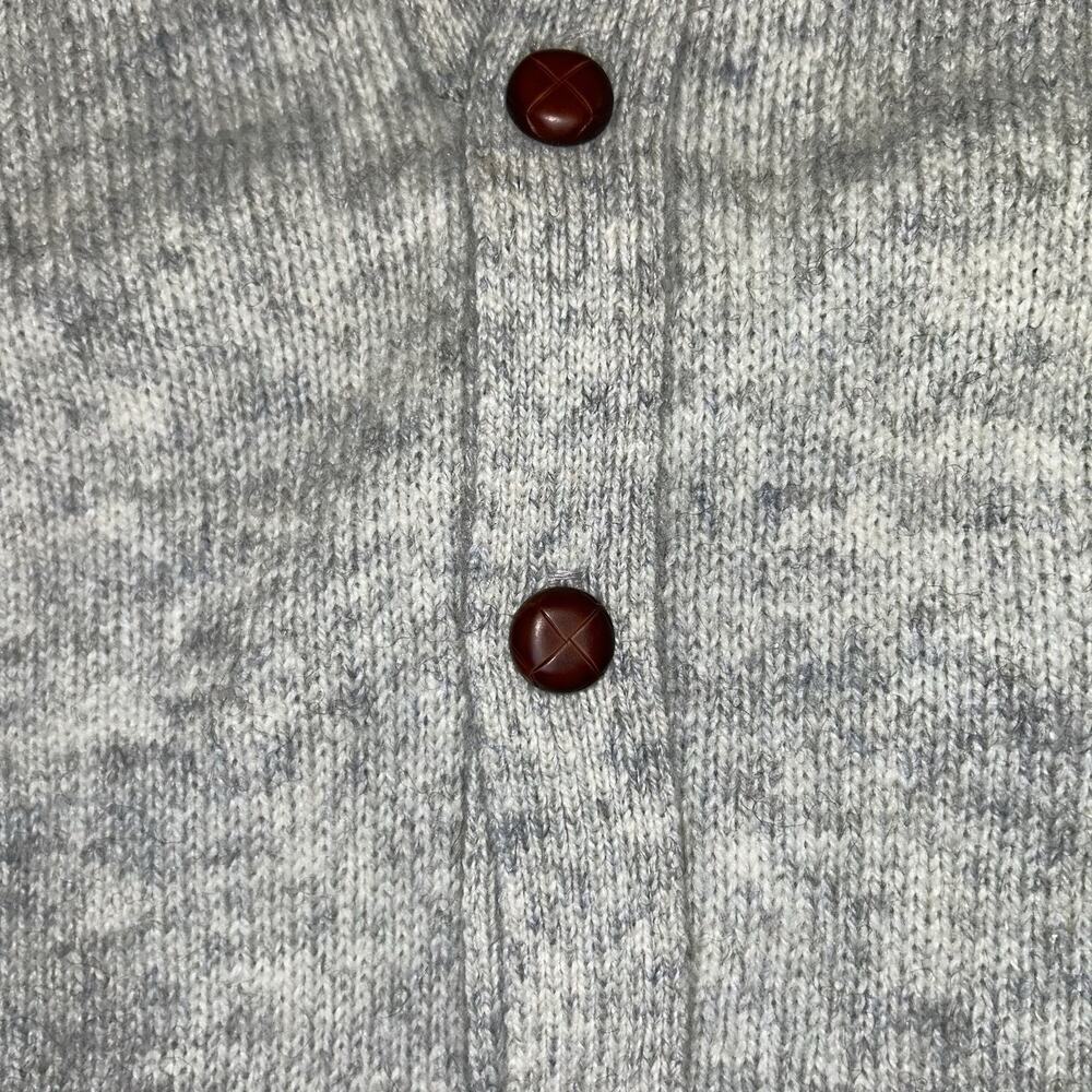 Vtg Robert Bruce Wool Sweater Vest Men's Size Large Gray Button Up Grandpacore - Picture 4 of 6